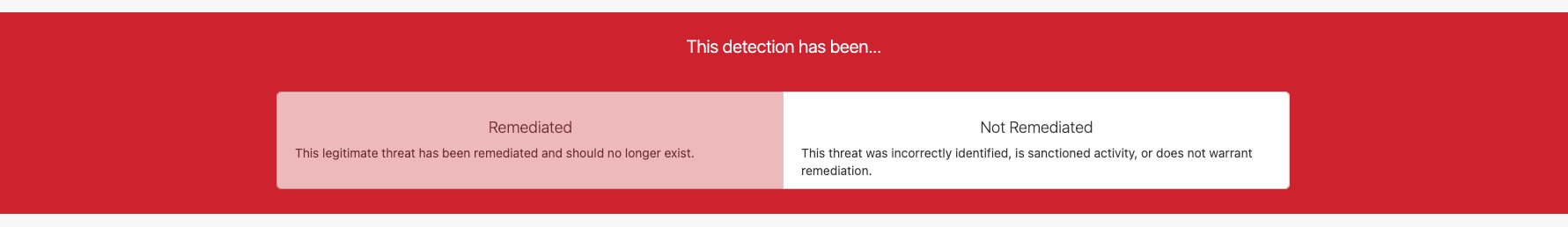 Icon showing that threat is remediated