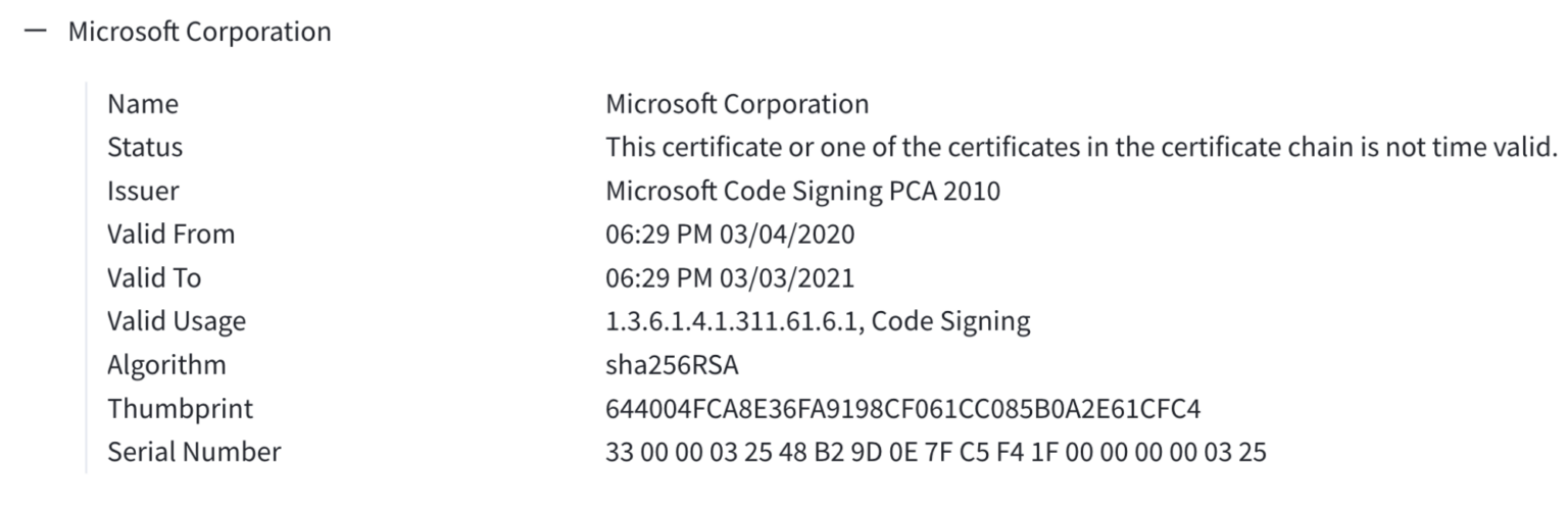 Certified evil Investigating signed malicious binaries Red Canary