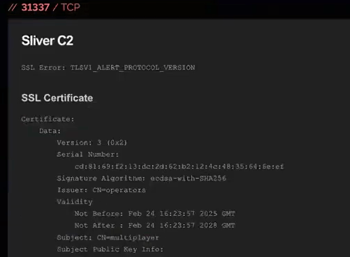 Silver C2 SSL certificate