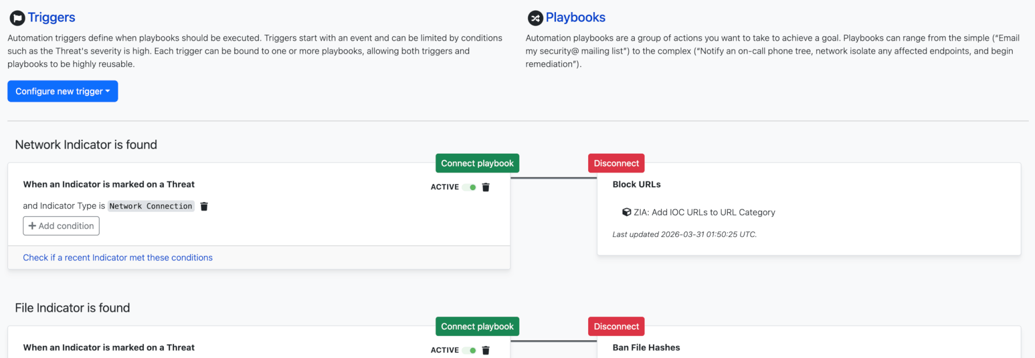 Zscaler integration agents response screenshot