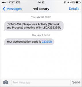 SMS Threat Notifications